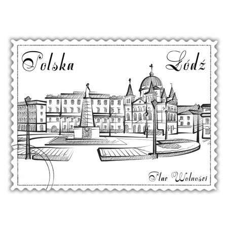 Magnes Znaczek Łódź Plac Wolności