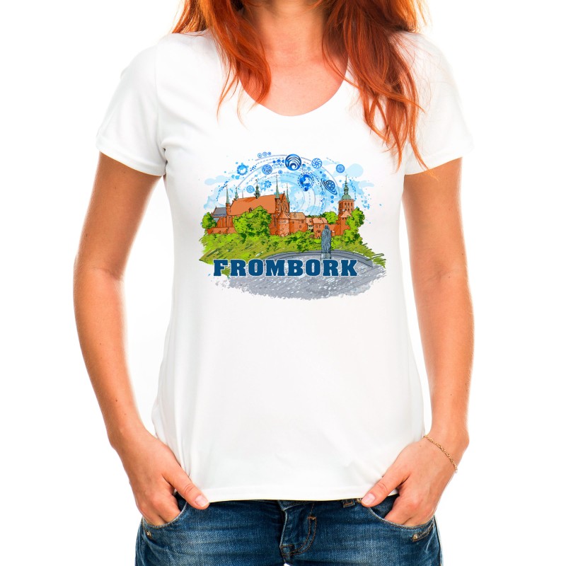 Koszulka Frombork Zamek (L),: biały::