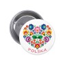 Przypinka na Agrafce Folklor Łowicki Serce PL (3)