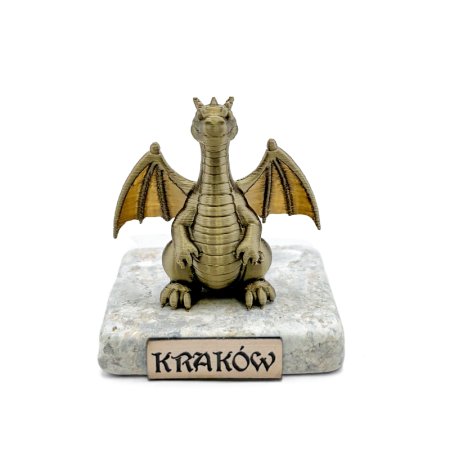 Figurka Krakowski Smok Skrzydlaty na Kamieniu (B)