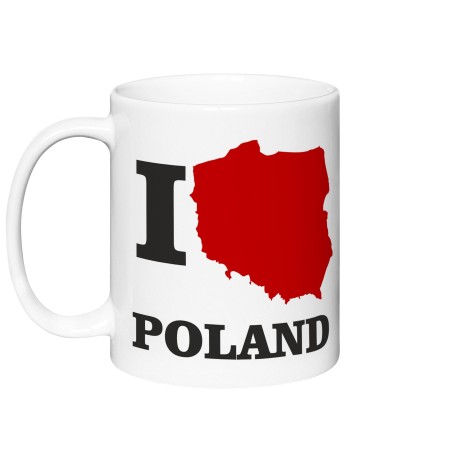 Kubek I Love Poland Mapa