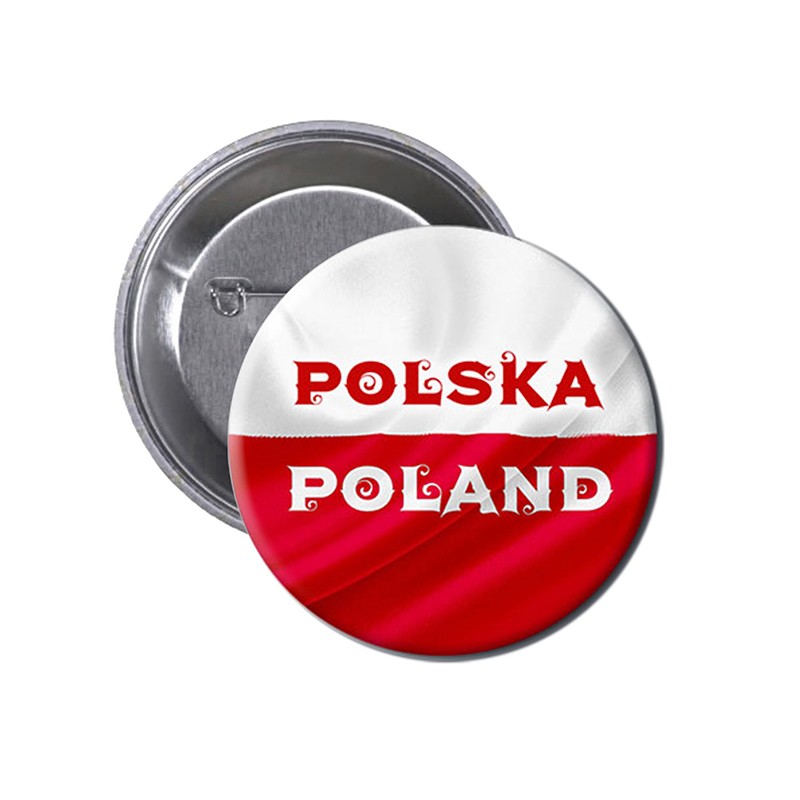 Przypinka na Agrafce Polska Flaga