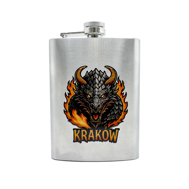 Piersiówka Metalowa Kraków Paszcza Smoka 230 ml
