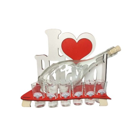 Komplet Karafka "I Love Poland"