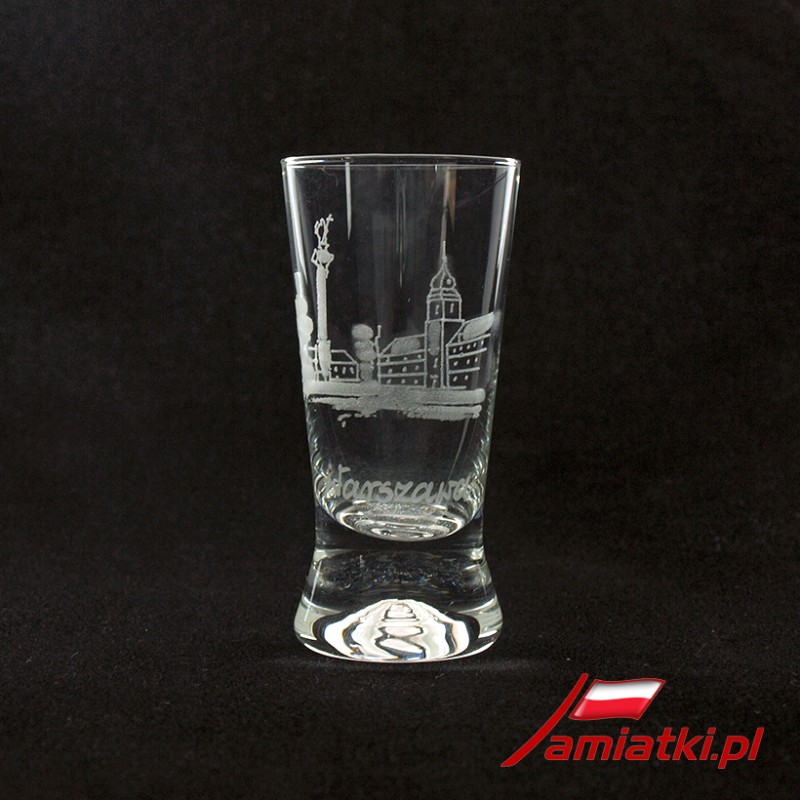 Kieliszek Szklany Grawerowany X Warszawa 25ml