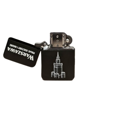 Zapalniczka Benzynowa Warszawa PKiN,: czarny