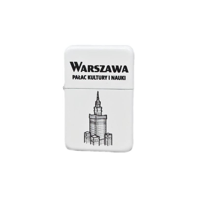 Zapalniczka Benzynowa Warszawa PKiN,: biały