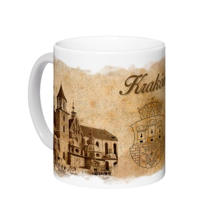 Kubek Kraków Zabytki 2 sepia