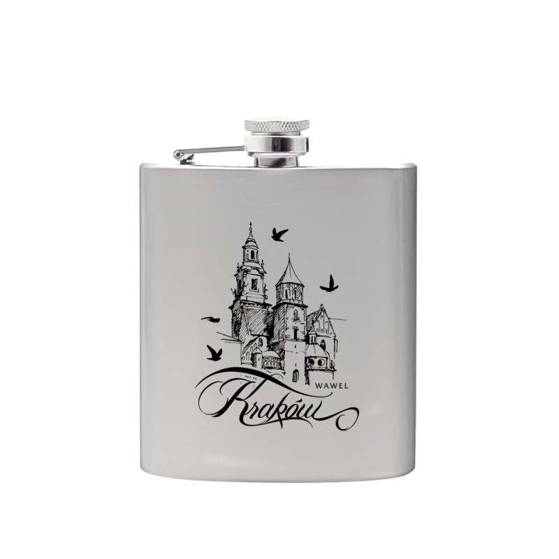Piersiówka Metalowa Kraków Wawel 180 ml