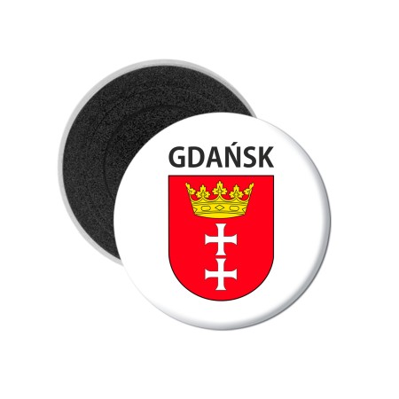 Magnes Okrągły Pamiątka Gdańsk Herb