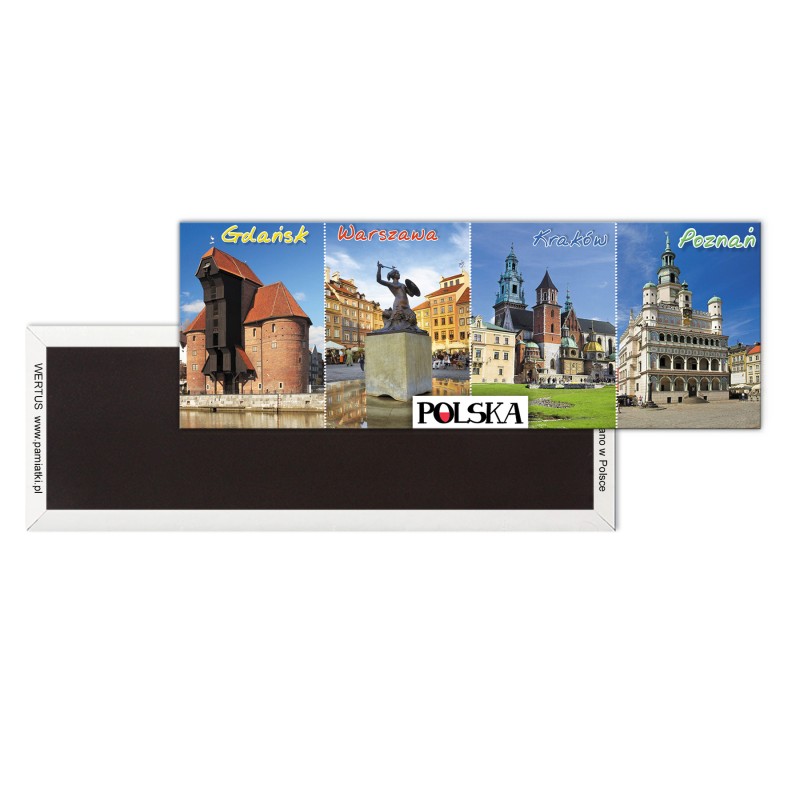 Magnes panorama składanka - cztery miasta Polski