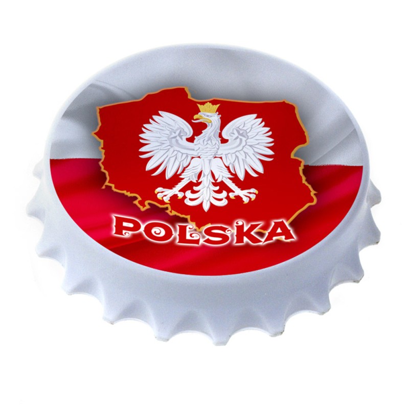 Magnes Kapsel Otwieracz Polska Flaga