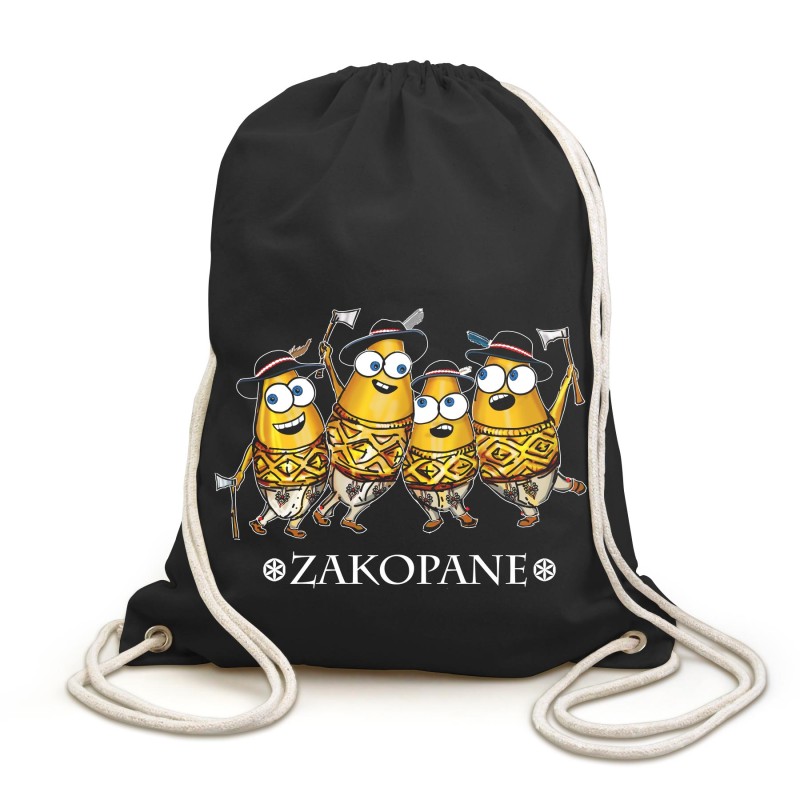 Plecak Worek Zakopane Oscypki, czarny